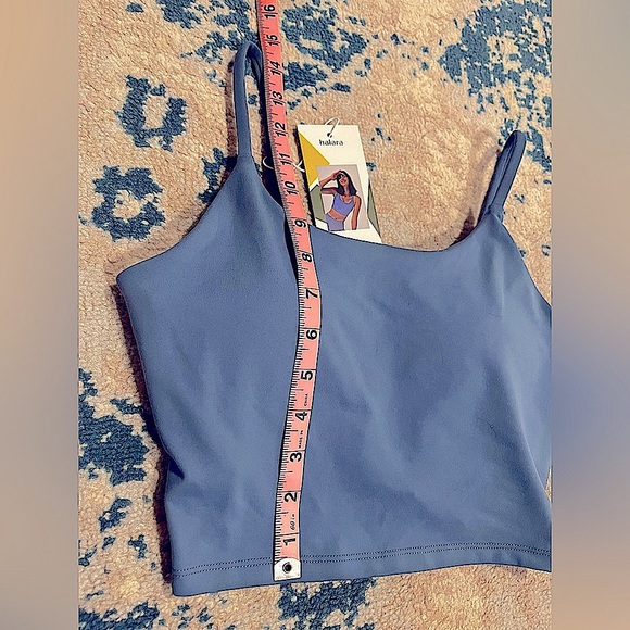 NWT Blue M tank top with built in bra - Picture 7 of 9